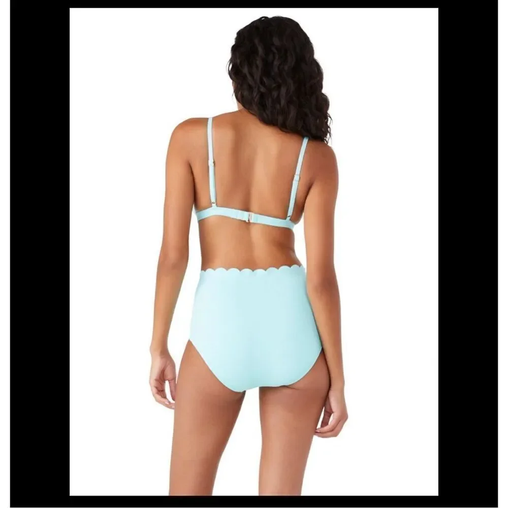 NWT Kate Spade Pique Scallops Bikini Bottom Size Large